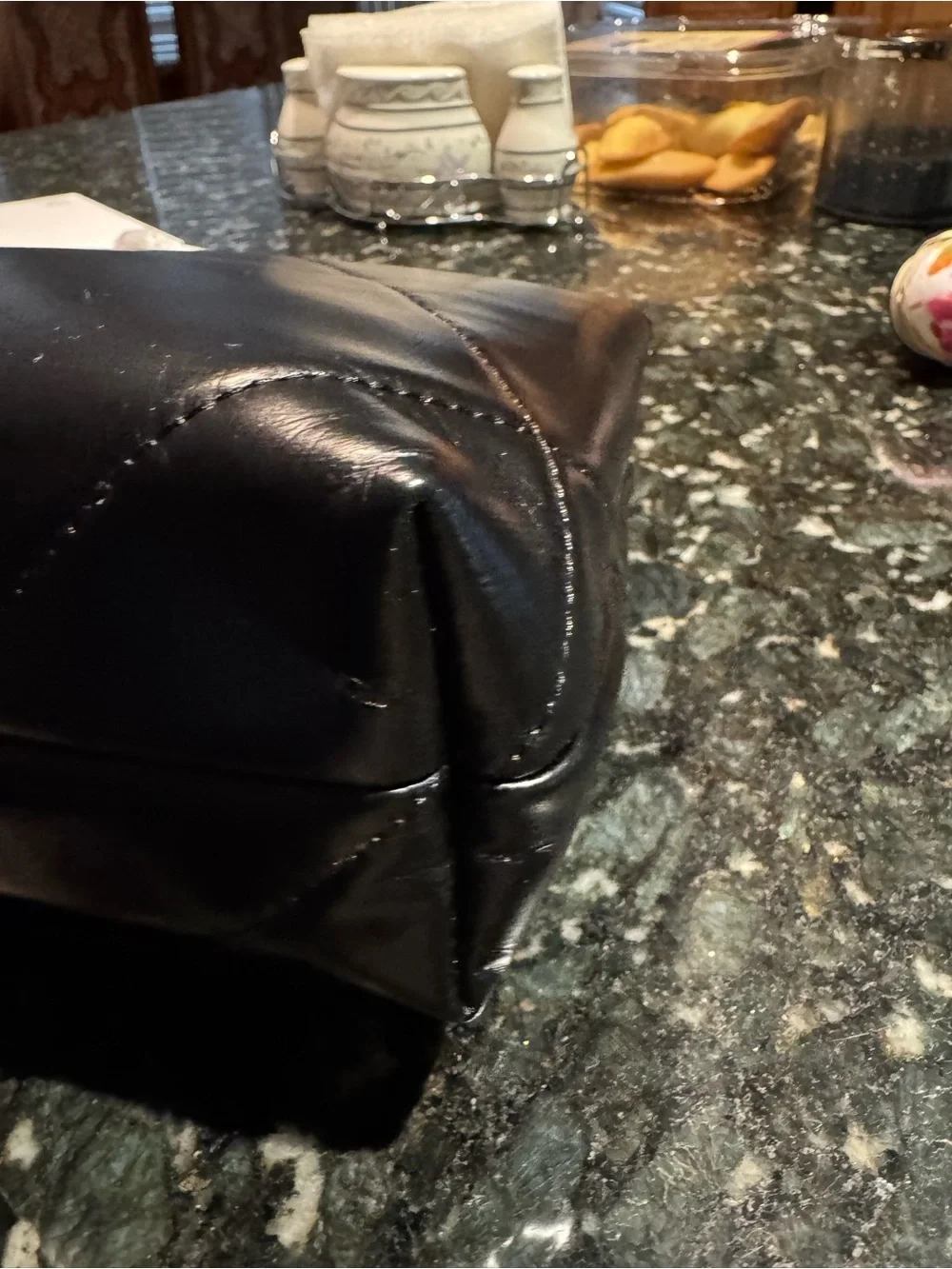 Tory Burch Black Quilted Shoulder Bag with Gold Logo